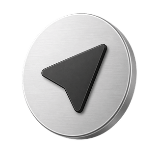 3D decorative icon of a send arrow on the contact us page