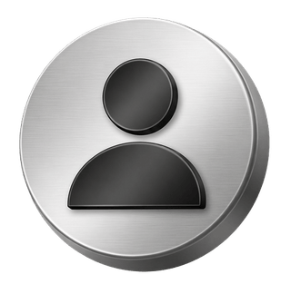 3D silver icon of a user avatar decorating the FAQ page