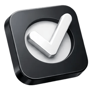3D checkmark icon for approval on test prod about page